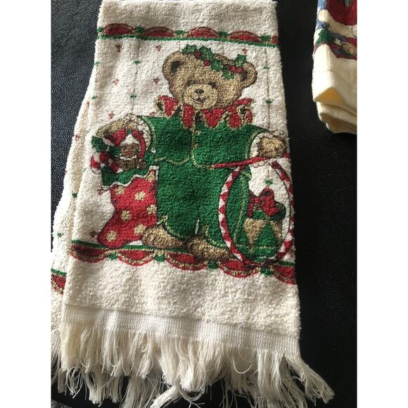 Royal Terry Christmas Towel Hand Dish Kitchen Bears (set Unbranded) 3 Total VTG - Picture 4 of 4
